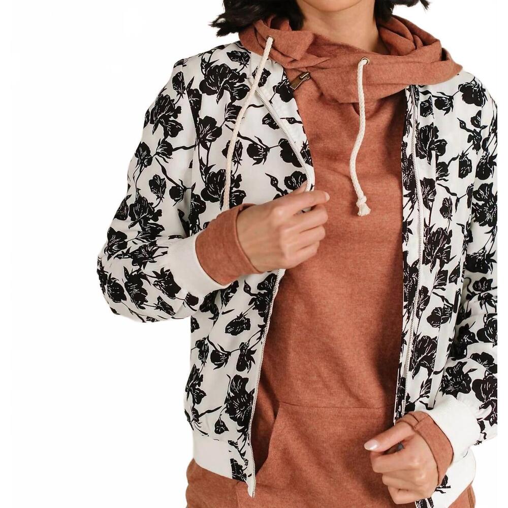 NEW AMPERSAND AVE bomber jacket in floral symphony